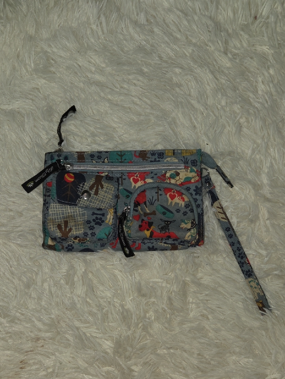 Lily Bloom Multi-Compartment Wristlet Wallet - Who Let The Dogs Out
